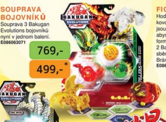 Dráčik SOUPRAVA BOJOVNÍKŮ Souprava 3 Bakugan Evolutions bojovníků nyní v jednom balení. E086063071 nabídka