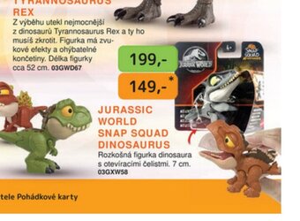 Dráčik JURASSIC WORLD SNAP SQUAD nabídka