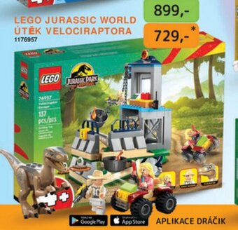 Dráčik LEGO JURASSIC WORLD ÚTĚK VELOCIRAPTORA nabídka