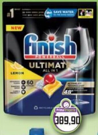 Prima Drogerie FINISH Ultimate All-in-1 60ks, leštidlo 400ml, čistič myčky duo 250ml nabídka