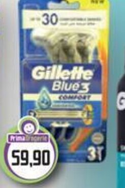 Prima Drogerie GILLETTE Blue II holítka 5ks a Blue III 3ks, hlavice 4ks Fusion a Mach3, pěna 200ml nabídka