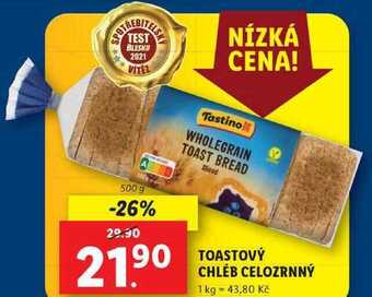 Lidl Toastový chléb celozrnný, 500 g nabídka