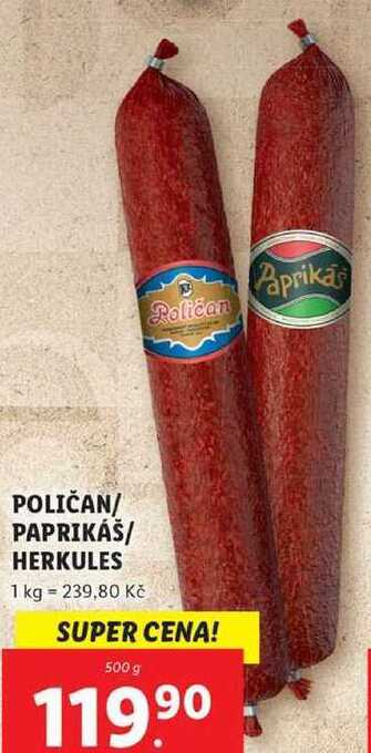 Lidl Poličan/paprikáš/herkules, 500 g nabídka