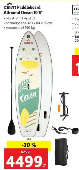 Lidl Paddleboard allround ocean 10'6 nabídka