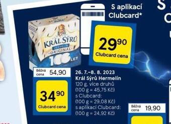 Tesco Král sýrů hermelín nabídka