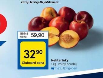 Tesco Nektarinky nabídka