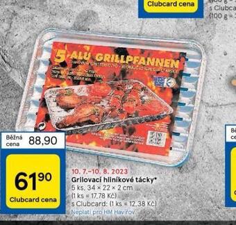 Tesco Grilovací hliníkové tácky nabídka