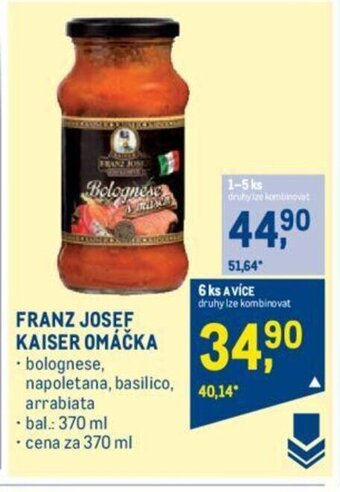 Makro FRANZ JOSEF KAISER OMÁČKA nabídka