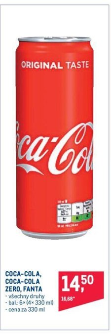 Makro COCA-COLA, COCA-COLA ZERO, FANTA nabídka