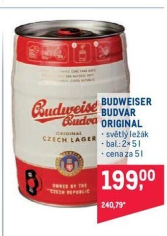 Makro BUDWEISER BUDVAR ORIGINAL nabídka
