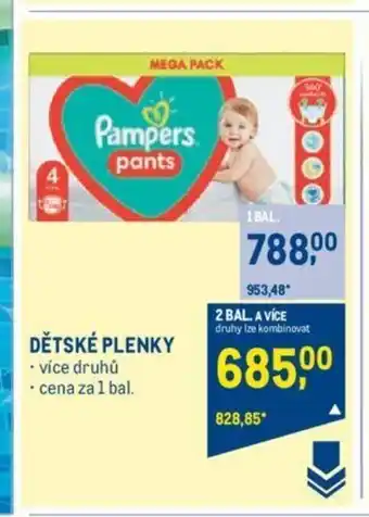 Makro DĚTSKÉ PLENKY Pampers nabídka