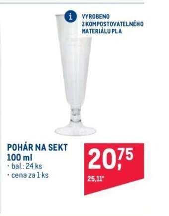 Makro POHÁR NA SEKT 100 ml nabídka
