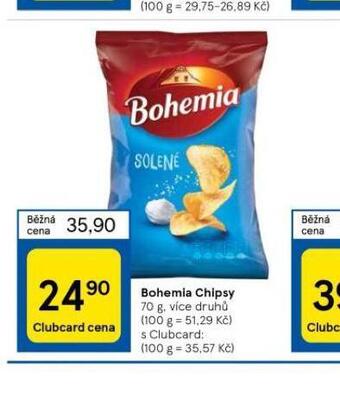 Tesco Bohemia chipsy nabídka