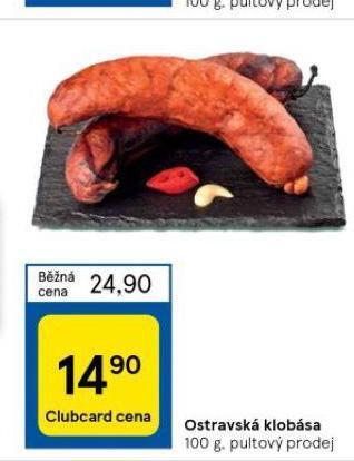 Tesco Ostravská klobása nabídka