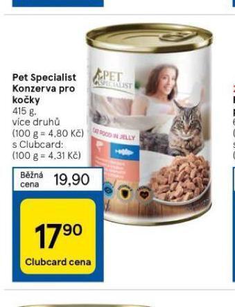 Tesco Pet specialist konzervy pro kočky nabídka