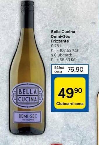 Tesco Bella cucina demi-sec frizzante nabídka