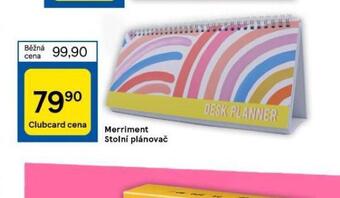 Tesco Merriment stolní plánovač nabídka