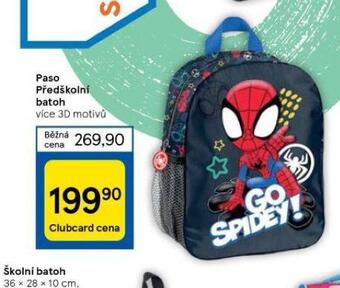 Tesco Paso předškolní batoh nabídka