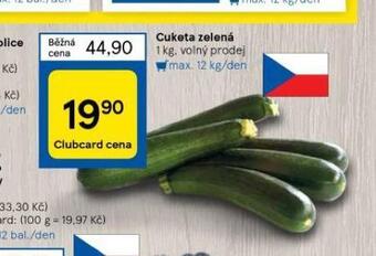 Tesco Cuketa zelená nabídka