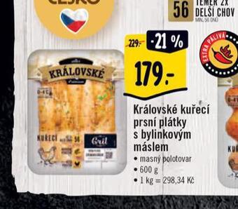 Albert Královské kuřecí prsní řízky s bylinkovým máslem nabídka