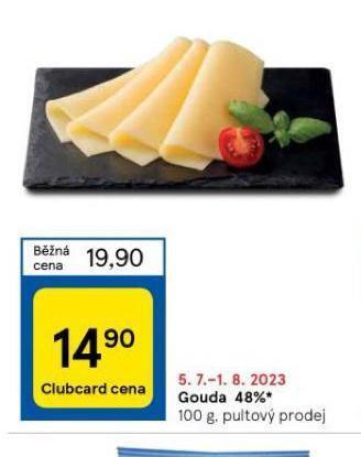 Tesco Gouda 48% nabídka