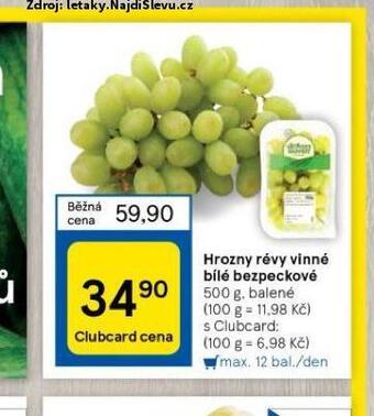 Tesco Hrozny révy vinné bílé bezpeckové nabídka