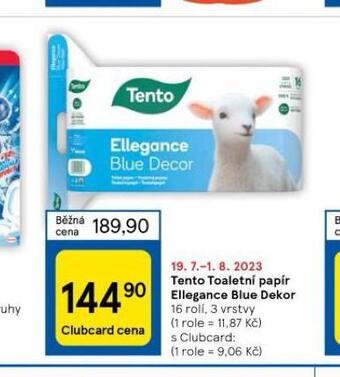 Tesco Tento toaletní papír nabídka