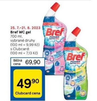 Tesco Bref wc gel nabídka