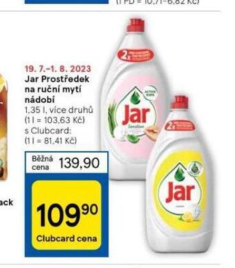 Tesco Jar prostředek na nádobí nabídka