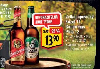 Albert Pivo velkopopovický kozel nabídka