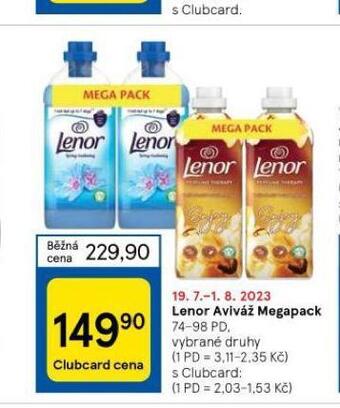 Tesco Lenor aviváž megapack nabídka