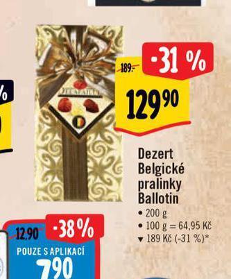 Albert Dezert belgické pralinky ballotin nabídka