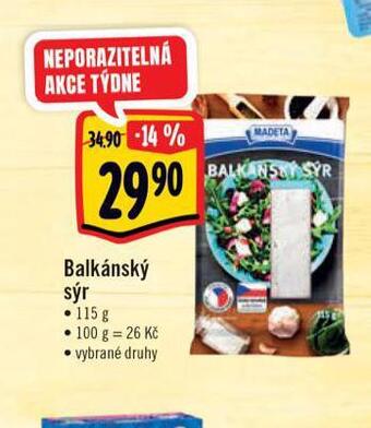 Albert Balkánský sýr nabídka