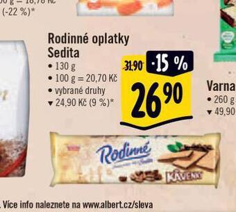 Albert Rodinné oplatky sedita nabídka