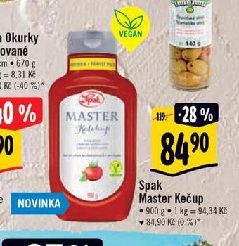 Albert Spak master kečup nabídka