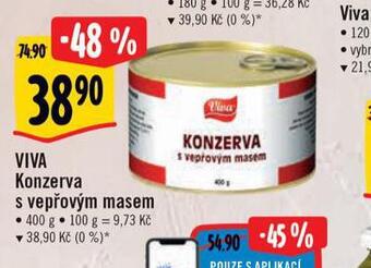 Albert Viva konzerva s vepřovým masem nabídka