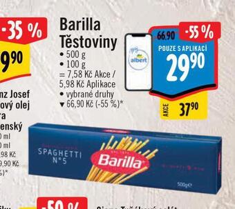 Albert Barilla těstoviny nabídka