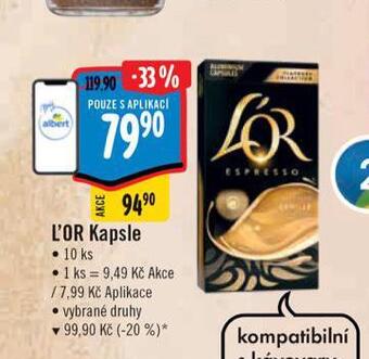 Albert Kávové kapsle l'or nabídka