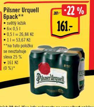 Albert Pivo pilsner urquell nabídka