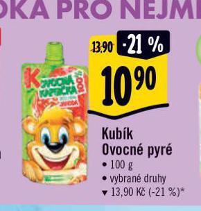 Albert Kubík ovocné pyré nabídka