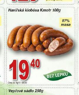 Hruška Havířská klobása nabídka