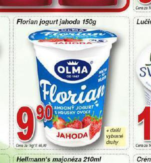 Hruška Florian jogurt jahoda nabídka