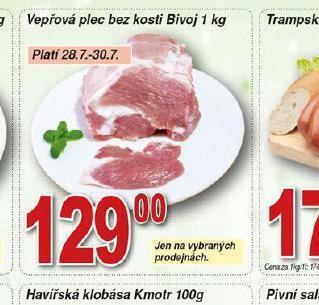 Hruška Vepřová plec bez kosti nabídka