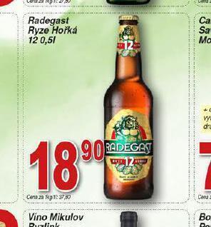 Hruška Pivo radegast ryze hořká 12 nabídka