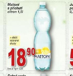 Hruška Mattoni s příchutí citron nabídka