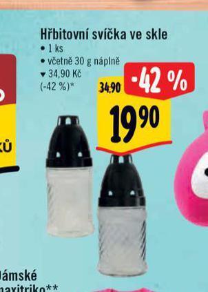 Albert Hřbitovní svíčka nabídka