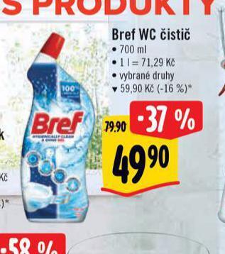 Albert Bref wc čistič nabídka