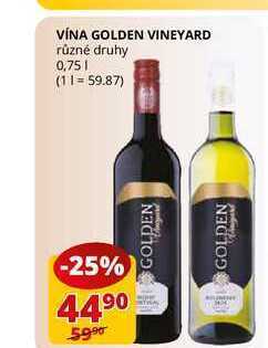 Flop Vína golden vineyard různé druhy 0,75l nabídka