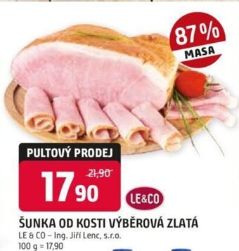 Trefa ŠUNKA OD KOSTI VÝBĚROVÁ ZLATÁ nabídka
