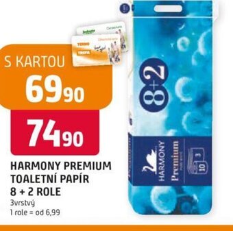 Trefa HARMONY PREMIUM TOALETNÍ PAPÍR 8 +2 ROLE nabídka